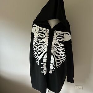 Preowned Skeleton Zip Hoodie